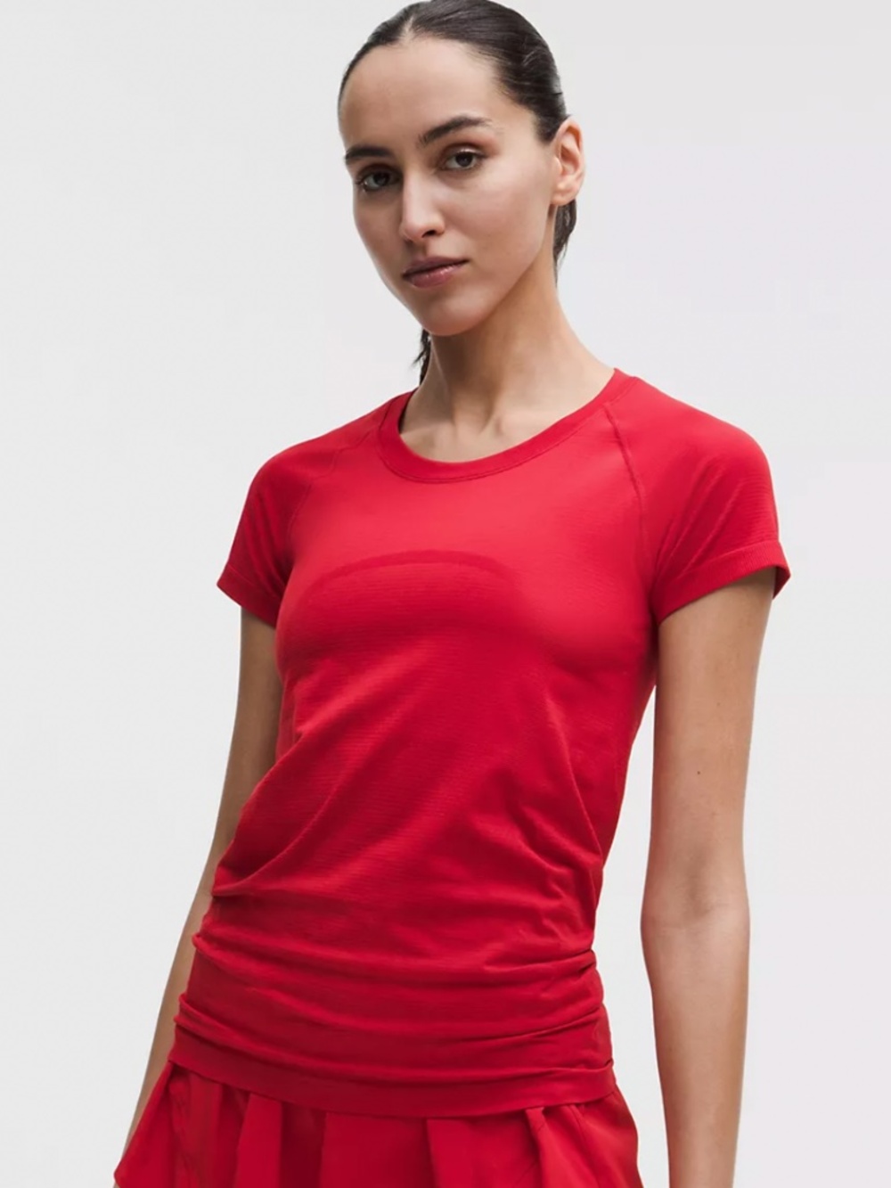 LuluLemon Red Swiftly Crew Neck Top Size 12